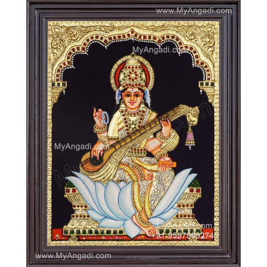 Saraswathi Tanjore Painting