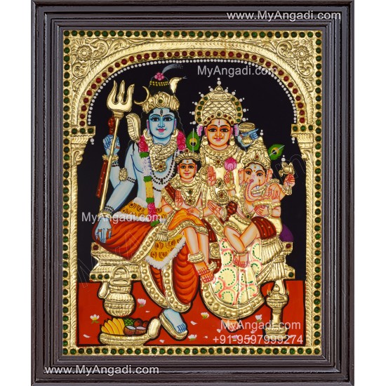 Shiv Parivar Tanjore Painting