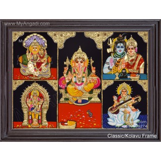 5 Panel Tanjore Painting