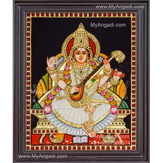 Saraswathi Tanjore Painting
