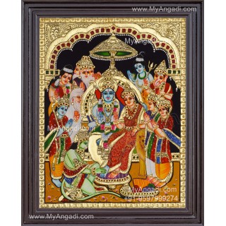 Ramar Pattabhishekam Tanjore Painting