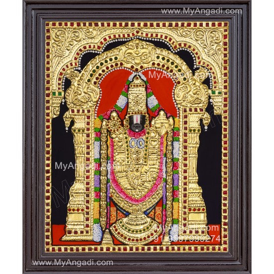 Perumal Tanjore Painting, Vishnu Tanjore Painting