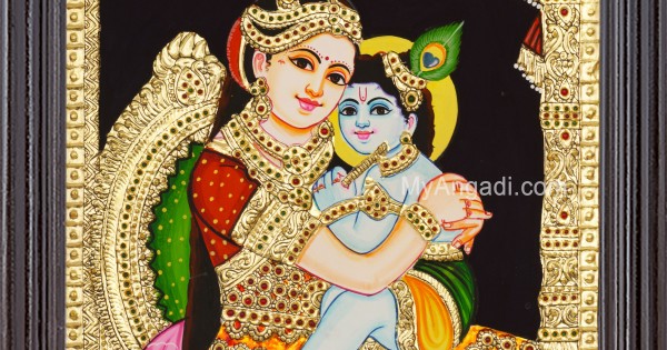 Yasotha Krishna Tanjore Painting