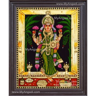 Grahalakshmi Tanjore Painting, Graha Lakshmi Tanjore Painting