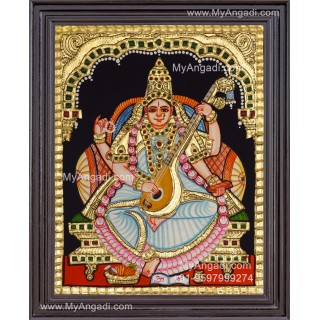 Saraswathi Tanjore Painting