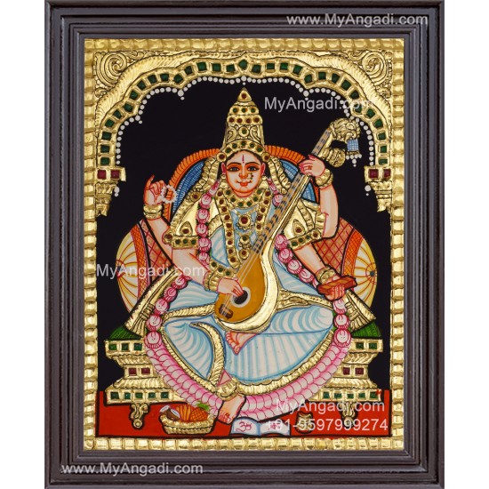 Saraswathi Tanjore Painting