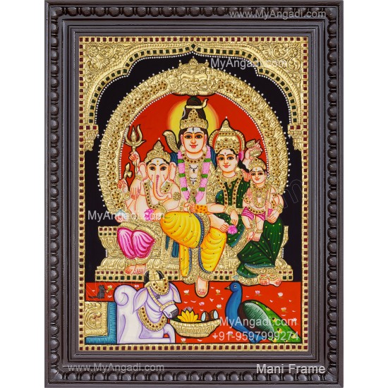 Shivan Family Tanjore Painting