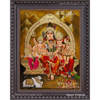 Lord Shiva Family Tanjore Painting