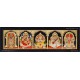 Balaji, Lakshmi, Ganesha, Saraswathi and Hanuman- 5 Panel Tanjore Painting