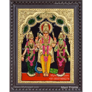 Murugan Valli Deivanai Tanjore Painting