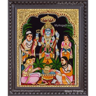 Satya Narayana Swami Tanjore Painting