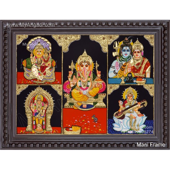 5 Panel Tanjore Painting