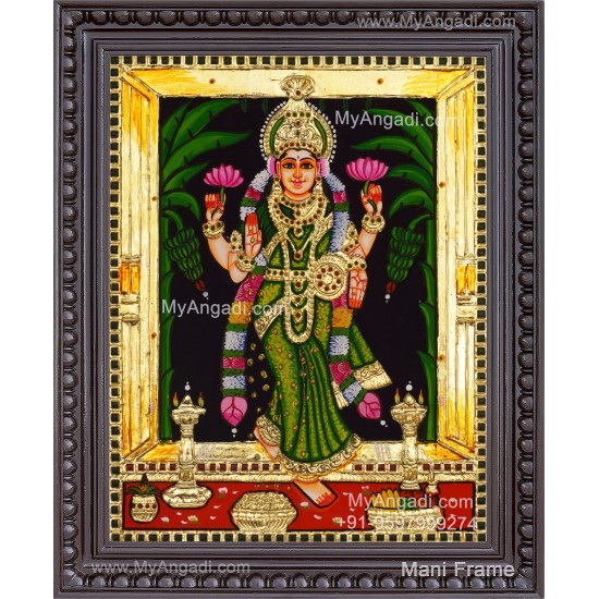 Grahalakshmi Tanjore Painting, Graha Lakshmi Tanjore Painting