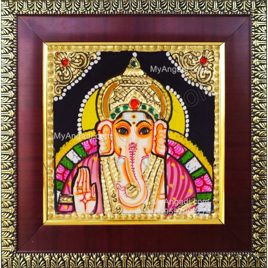 Small Ganesha Tanjore Painting Small Ganesha Tanjore Painting