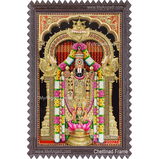 Balaji Lakshmi 3D Tanjore Painting Balaji Lakshmi 3D Tanjore Painting