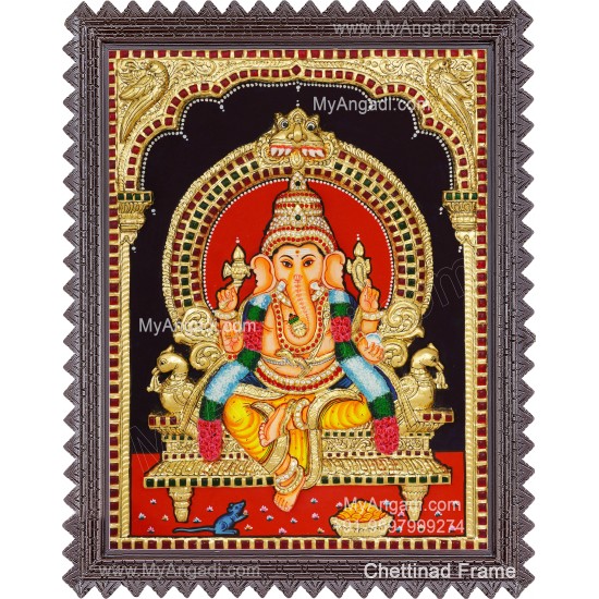 Ganesha 3D Tanjore Painting Ganesha 3D Tanjore Painting