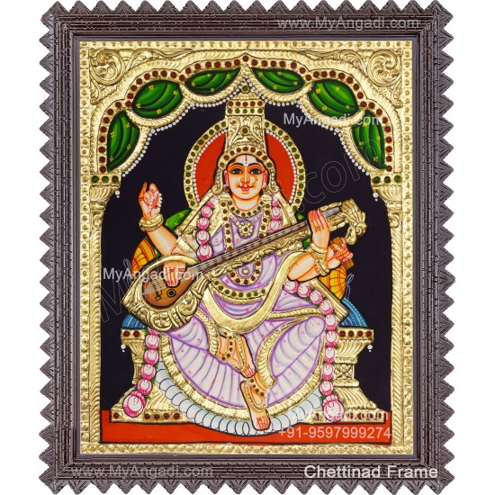 Saraswathi Tanjore Painting Saraswathi Tanjore Painting