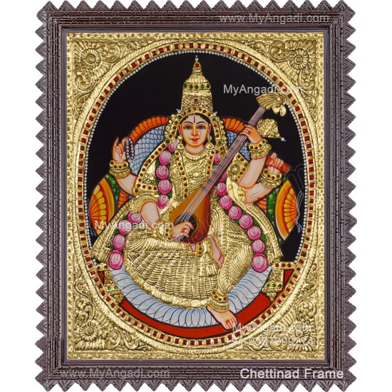 Saraswathi Tanjore Painting Saraswathi Tanjore Painting