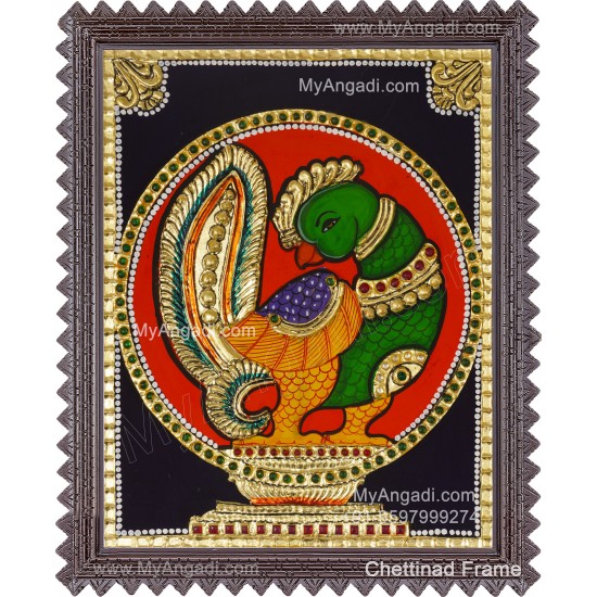 Parrot Tanjore Painting Parrot Tanjore Painting