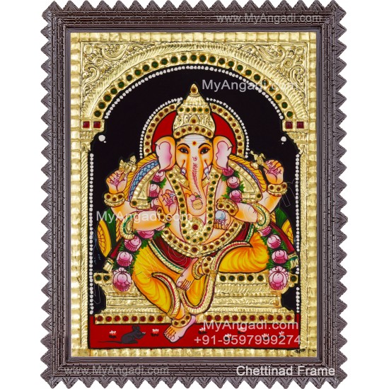 Ganesha Tanjore Painting, Ganesha Tanjore Painting