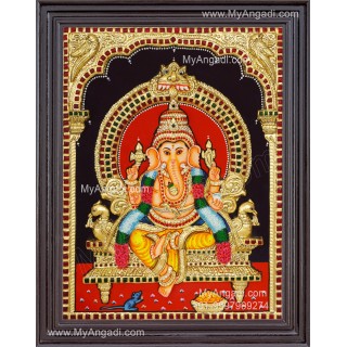 Ganesha 3D Tanjore Painting