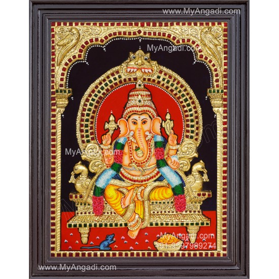 Ganesha 3D Tanjore Painting Ganesha 3D Tanjore Painting
