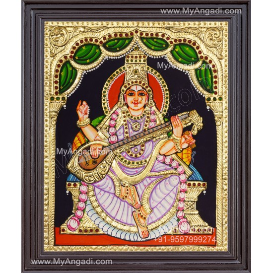 Saraswathi Tanjore Painting Saraswathi Tanjore Painting