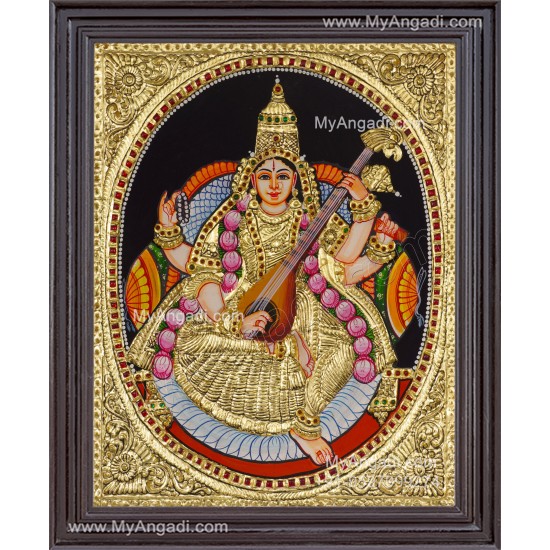 Saraswathi Tanjore Painting Saraswathi Tanjore Painting