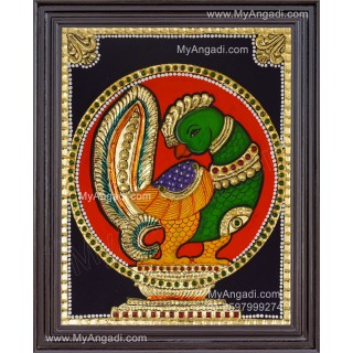 Parrot Tanjore Painting