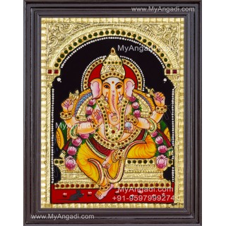Ganesha Tanjore Painting, Ganesha Tanjore Painting