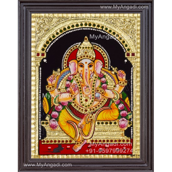 Ganesha Tanjore Painting, Ganesha Tanjore Painting