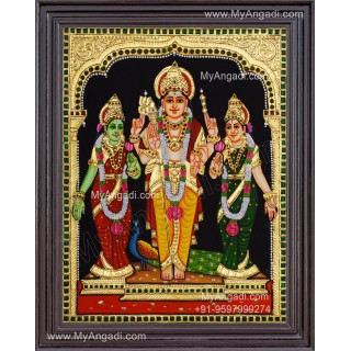 Murugan Valli Deivanai Tanjore Painting