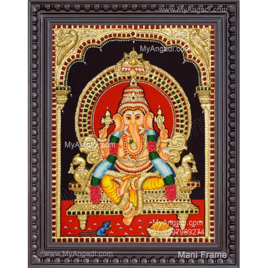 Ganesha 3D Tanjore Painting Ganesha 3D Tanjore Painting