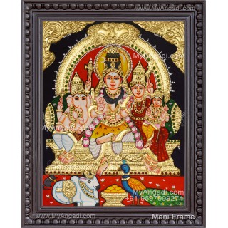 Shivan Family Tanjore Painting