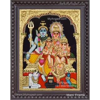 Shivan Family Tanjore Painting