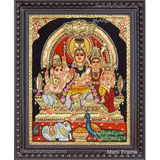 Shivan Family Tanjore Painting