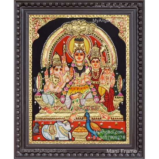 Shivan Family Tanjore Painting Shivan Family Tanjore Painting