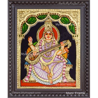 Saraswathi Tanjore Painting