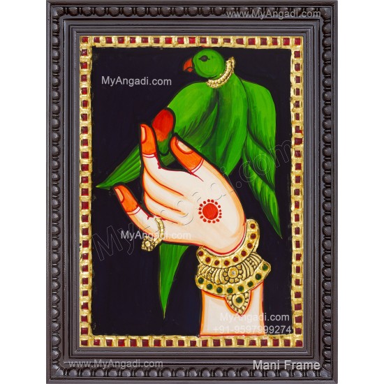 Parrot Tanjore Painting Parrot Tanjore Painting