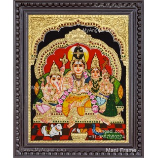 Shivan Family Tanjore Painting