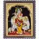  Krishna With Cow And Calf Tanjore Painting