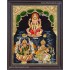 Ganesha Lakshmi Saraswathi Tanjore Painting