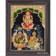 Ganesha Lakshmi Saraswathi Tanjore Painting