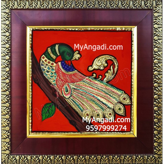 Peacock Tanjore Painting Peacock Tanjore Painting