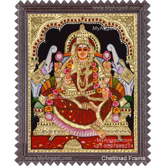 Gajalakshmi Tanjore Painting