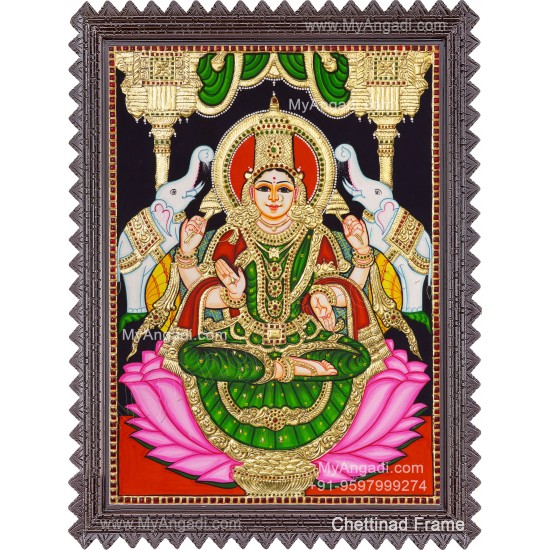 Gajalakshmi Tanjore Painting