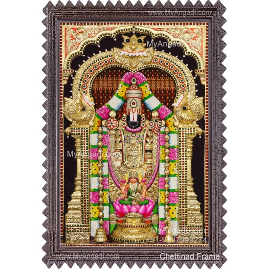 3d Balaji Lakshmi Tanjore Painting