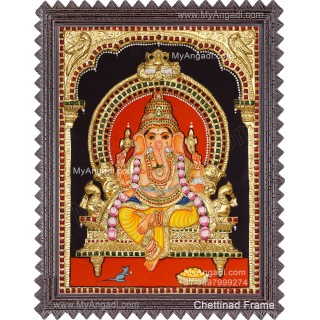 Ganapathi 3D Tanjore Painting