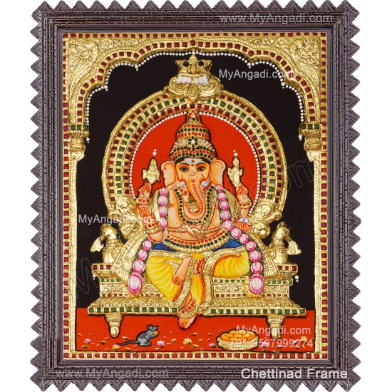 Ganesha 3D Tanjore Painting