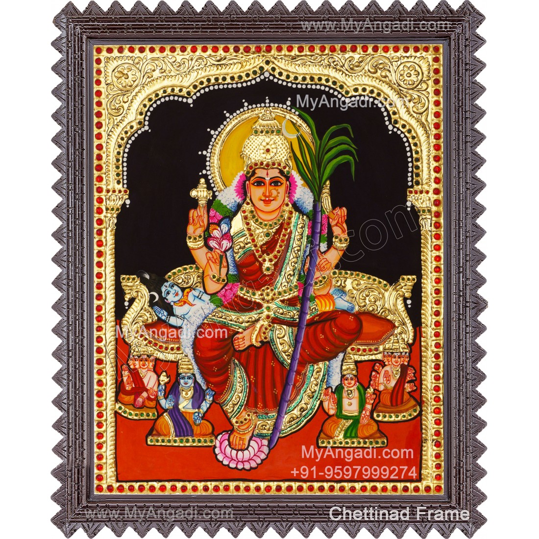 Raja Rajeswari Tanjore Painting, Amman Tanjore Painting